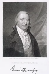 David Ramsay, graviert von James Barton Longacre (1794-1869) nach einer Zeichnung des Originals von Charles Fraser (1782-1860)